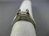 1.0CT DIAMOND 14KT WHITE GOLD SQUARE SEMI MOUNT SPLIT BAND ENGAGEMENT RING #1148