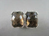 ANTIQUE 18KT 32.44CTW CLIP ON SMOKY TOPAZ & DIAMOND EARRINGS ONE OF A KIND!!!!!