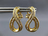 1.0CT DIAMOND 18KT YELLOW GOLD BAGUETTE TEAR DROP SEMI INFINITY CLIP ON EARRINGS