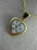 ESTATE .12CT DIAMOND 14K 2 TONE GOLD CLASSIC FILIGREE THREE HEART PENDANT #21612