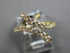 .39CT DIAMOND 18KT YELLOW GOLD 3D GRADUATING CRISS CROSS SNAKE FLEXIBLE FUN RING