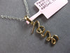 ESTATE .16CT DIAMOND 14KT YELLOW GOLD 3D CLASSIC SCRIPT LOVE FLOATING PENDANT