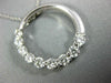 ESTATE 1.32CT DIAMOND 14KT WHITE GOLD 3D CIRCLE OF LIFE JOURNEY PENDANT #2052