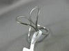ESTATE EXTRA LARGE .33CT DIAMOND 18KT WHITE GOLD 3D CRESCENT MOON X LOVE RING