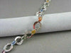 ANTIQUE 4.27CTW 14KT DIAMOND & MULTICOLOR STONES WHITE GOLD BRACELET
