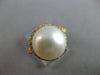 .85CT DIAMOND & AAA SOUTH SEA PEARL 18KT YELLOW GOLD CLASSIC SOLITAIRE HALO RING