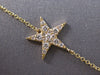 LARGE .78CT DIAMOND 14KT YELLOW GOLD MULTI STAR BY THE YARD LOVE TENNIS BRACELET