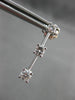 ESTATE .88CT DIAMOND 14KT WHITE GOLD PAST PRESENT FUTURE HANGING EARRINGS #14438