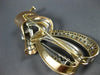 ANTIQUE LARGE 7.0CT OLD MINE DIAMOND 14K WHITE & ROSE GOLD FLORAL BOW BROOCH 817