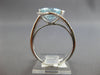 2.30CT DIAMOND & AAA AQUAMARINE 14KT WHITE GOLD CUSHION & ROUND ENGAGEMENT RING