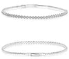 ESTATE .30CT DIAMOND 14KT WHITE GOLD 3D CLASSIC ROUND TENNIS BANGLE BRACELET