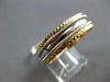 ESTATE WIDE HANDCRAFTED 14KT 2 TONE GOLD SOLID WEDDING ANNIVERSARY RING #28022