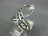 LARGE .71CT DIAMOND 14KT WHITE GOLD 3D SOLITAIRE LOVE KNOT INFINITY FUN RING