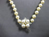 LONG .12CT DIAMOND & AAA SOUTH SEA PEARL 14KT WHITE GOLD FLOWER NECKLACE #27926