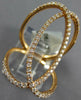 ESTATE EXTRA LARGE .66CT DIAMOND 18KT ROSE GOLD 3D CLASSIC LOVE KNOT FUN RING