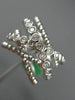 ESTATE WIDE .95CT DIAMOND 18KT WHITE GOLD 3D MULTI ROW CRISS CROSS FUN LOVE RING
