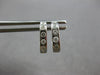ANTIQUE .26CT DIAMOND 18K WHITE GOLD HANDCRAFTED FILIGREE SQUARE EARRINGS #28014