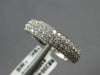 WIDE 2.08CT DIAMOND 18KT WHITE GOLD ROUND CLASSIC 3 ROW WEDDING ANNIVERSARY RING