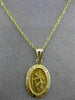ESTATE 14K YELLOW GOLD OVAL SAINT CHRISTOPHER PROTECT US FLOATING PENDANT #24992