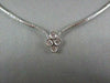 ANTIQUE 1.10CT 18K DIAMOND FLOWER DIAMOND BY THE YARD WHITE GOLD NECKLACE F VVS