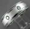 ESTATE WIDE .40CT DIAMOND 14K WHITE GOLD ETOILE ETERNITY SOLID MENS RING #19670