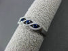 ESTATE .65CT DIAMOND & AAA SAPPHIRE 18KT WHITE GOLD INFINITY ETOILE RING