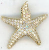 ESTATE .57CT DIAMOND 14KT YELLOW GOLD 3D LUCKY STARFISH FUN FLOATING PENDANT