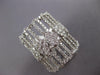 EXTRA LARGE 2.16CT DIAMOND 18KT WHITE GOLD 3D MULTI BAR PEAR SHAPE COCKTAIL RING