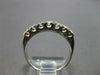 ANTIQUE .42CT DIAMOND 14KT WHITE GOLD 7 STONE FILIGREE WEDDING ANNIVERSARY RING