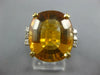 ESTATE EXTRA LARGE 10.12CT DIAMOND & AAA CITRINE 18KT YELLOW GOLD FUN LOVE RING