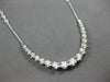 ESTATE 2.11CT DIAMOND 14KT WHITE GOLD ROUND GRADUATING BY THE YARD LOVE NECKLACE