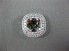ESTATE LARGE .49CT DIAMOND 18KT WHITE GOLD 3D SQUARE DOUBLE HALO JACKET EARRINGS