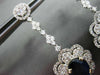 ANTIQUE LARGE 13.33CTW DIAMOND & AAA SAPPHIRE 18KT WHITE GOLD HANGING EARRINGS