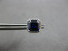 2.49CT DIAMOND & AAA SAPPHIRE 14KT WHITE GOLD EMERALD CUT & ROUND STUD EARRINGS