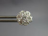 ESTATE 1.43CT DIAMOND 14KT WHITE GOLD 3D CLASSIC FLOWER STUD EARRINGS