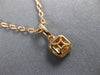 ESTATE .25CT DIAMOND 14KT ROSE GOLD 3D CLUSTER SQUARE HALO CLASSIC PENDANT