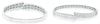 2.72CT DIAMOND 18KT WHITE GOLD MULTI ROW CRISS CROSS SNAKE CUFF BANGLE BRACELET