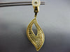 ESTATE LARGE 4.24CT DIAMOND 18KT YELLOW GOLD 3D MULTI ROW LEAF HANGING EARRINGS