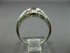 ANTIQUE WIDE .70CT DIAMOND & AAA SAPPHIRE 18KT WHITE GOLD ENGAGEMENT RING 26036