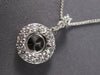 .46CT DIAMOND 18K WHITE GOLD 3D SOLITAIRE ROUND HALO SEMI MOUNT FLOATING PENDANT