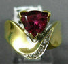 ESTATE WIDE 1.50CT DIAMOND & AAA PINK TOURMALINE 18KT TWO TONE GOLD RING #22057