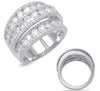 EXTRA LARGE 2.86CT DIAMOND 14KT WHITE GOLD 3D CHANNEL & PRONG ANNIVERSARY RING