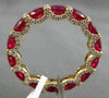 ESTATE 3.98CT DIAMOND & RUBY 18K ROSE GOLD DOUBLE SIDE ANNIVERSARY ETERNITY RING