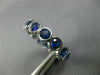 WIDE 3.10CT AAA ROUND SAPPHIRE 14KT WHITE GOLD 3D ETOILE BEZEL ANNIVERSARY RING