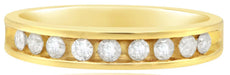 .53CT DIAMOND 14KT YELLOW GOLD 3D ROUND CHANNEL SEMI ETERNITY ANNIVERSARY RING