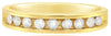 .53CT DIAMOND 14KT YELLOW GOLD 3D ROUND CHANNEL SEMI ETERNITY ANNIVERSARY RING