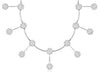 2.5CT DIAMOND 14K WHITE GOLD MULTI FLOWER BY THE YARD CHANDELIER TENNIS NECKLACE
