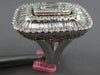 5.59CT DIAMOND 18K WHITE GOLD 3D ROUND & BAGUETTE BALLERINA SQUARE COCKTAIL RING