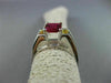 ESTATE 1.56CT RUBY & YELLOW SAPPHIRE 14KT WHITE GOLD 3D 3 STONE ENGAGEMENT RING