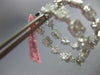 LARGE 4.48CT DIAMOND 18K WHITE GOLD MULTI SHAPE INSIDE OUT HOOP HANGING EARRINGS